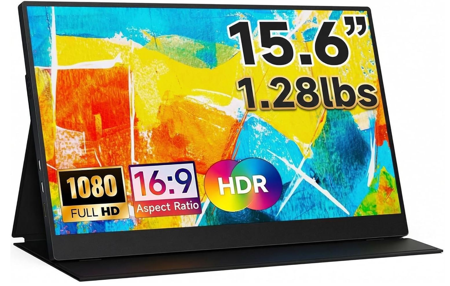 Portable Ultra-Light 15.6″ Extended Laptop Monitor 1080P FHD w/Built-in Speakers