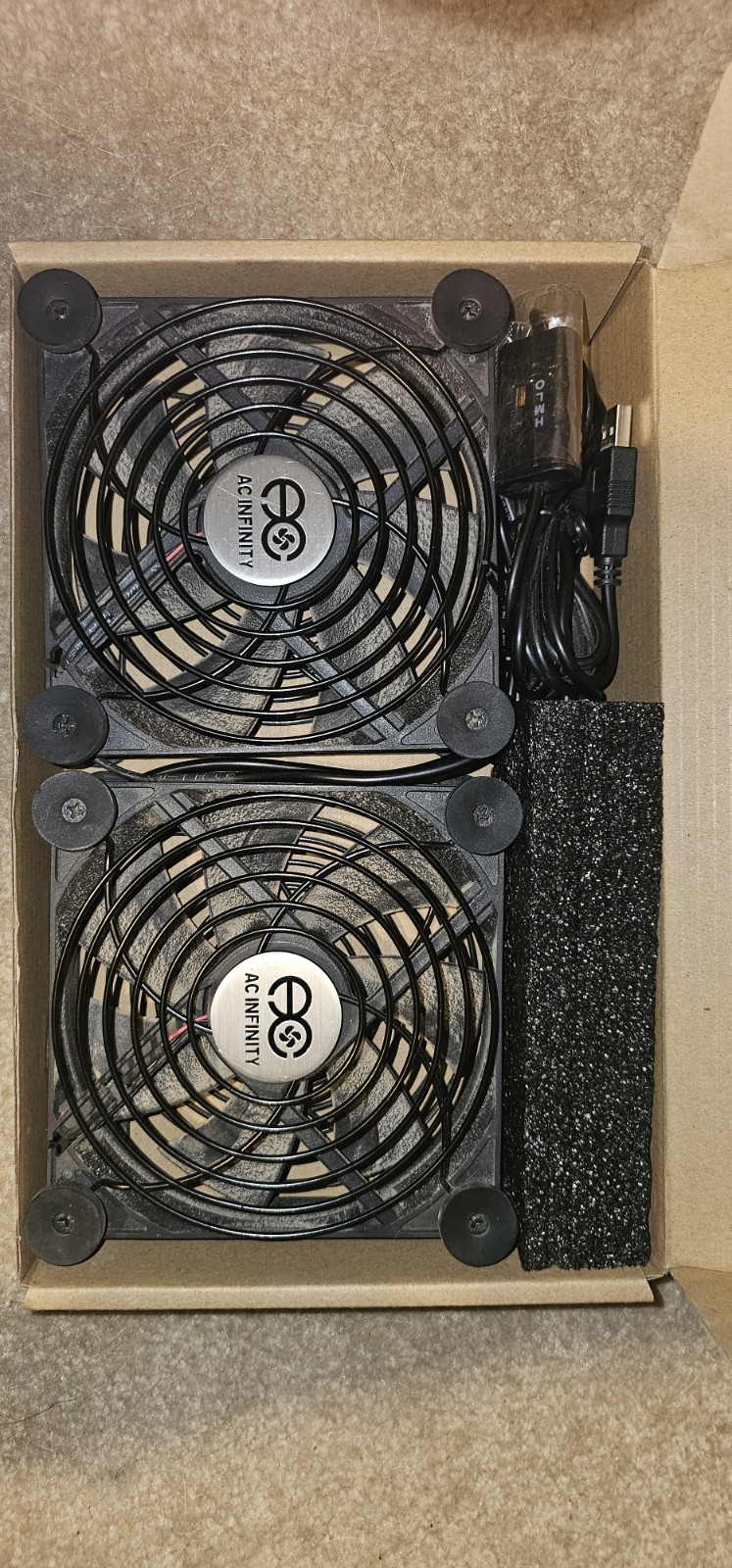 AC Infinity AI-MPF120A2 120 mm Cooling Fans, Pack Of 2 – Black