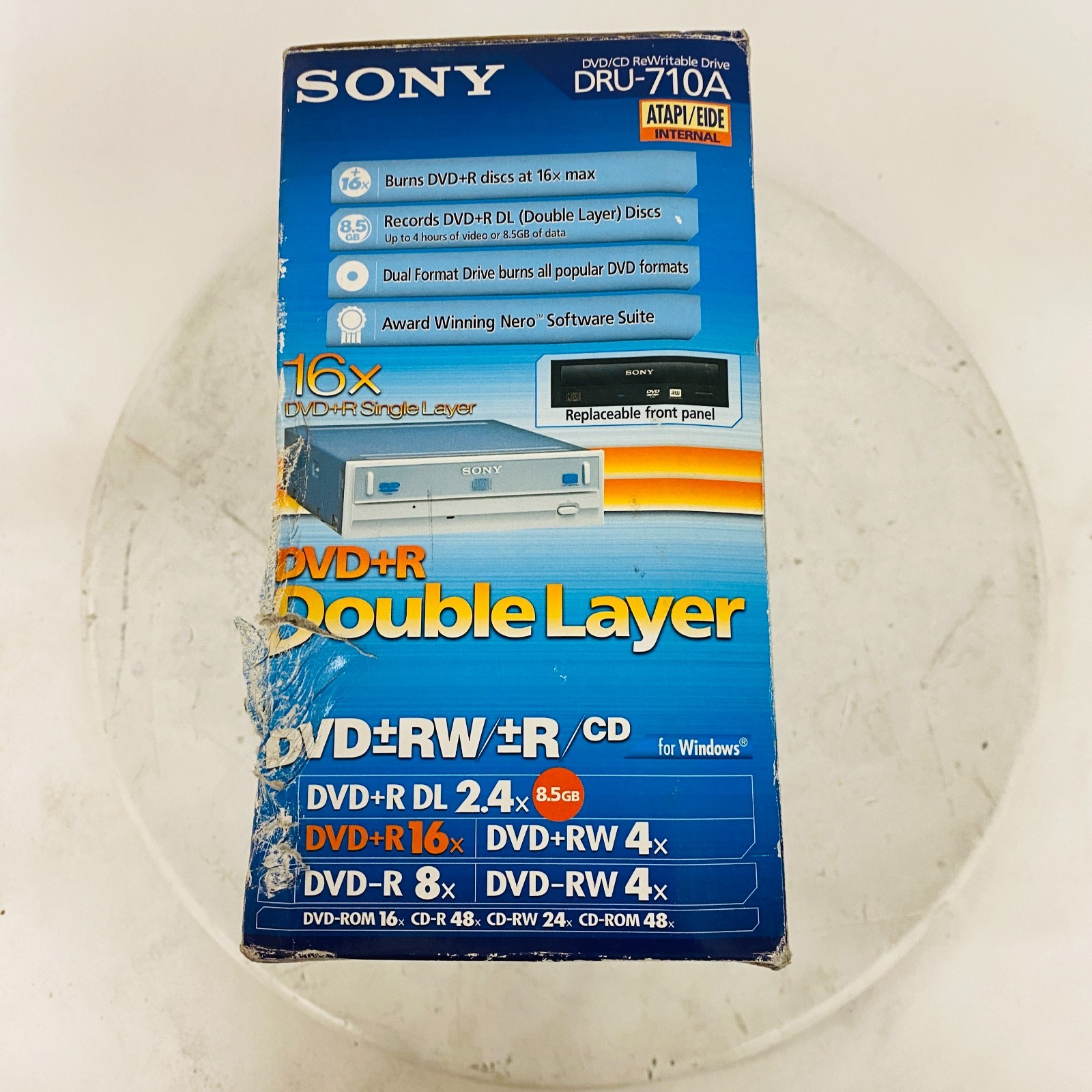 Sony DRU-710A Internal DVD/CD-RW Double Layer IDE ATAPI Drive Black Bezel – New