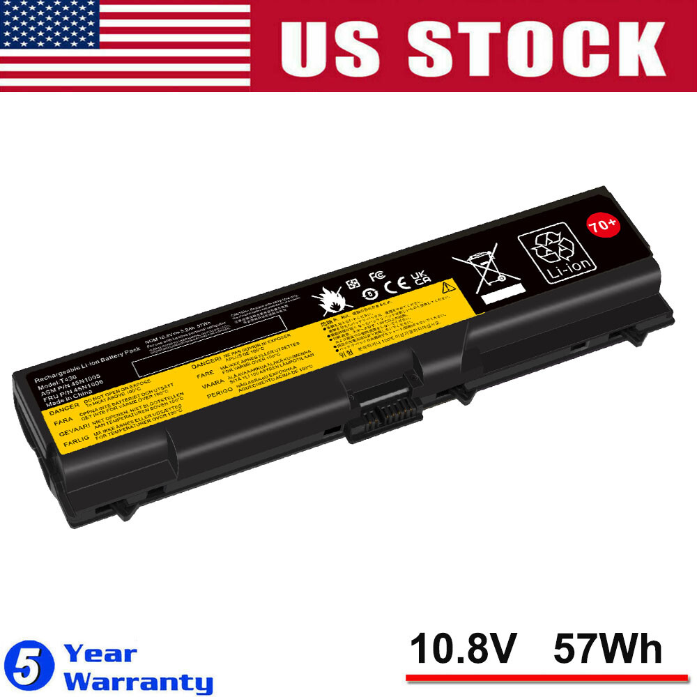6 Cell Battery For Lenovo 0A36303 70+ ThinkPad L430 T420 T430 W530 T530 L530 US