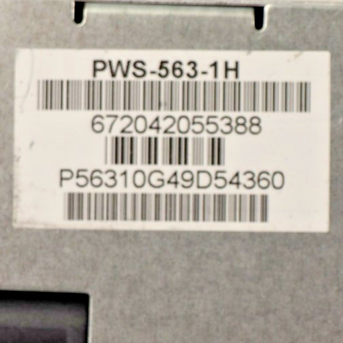 Supermicro PWS-563-1H 560W/600W 80 Plus Gold Switching Power Supply