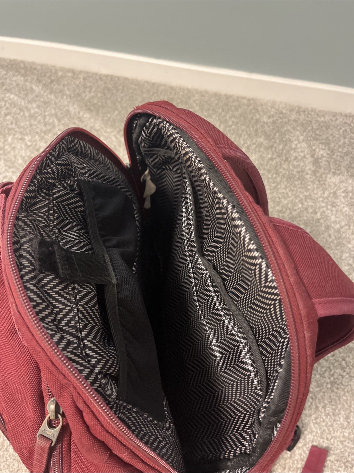 OGIO Melrose Burgundy Laptop Backpack 17″ Padded Travel Bag with Compartments