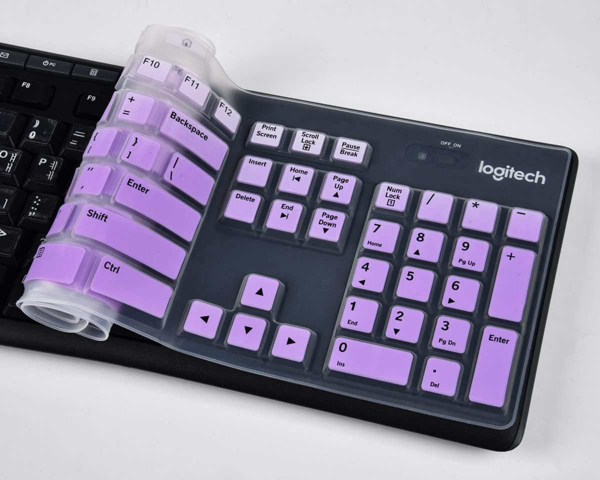 Logitech MK370 MK295 MK270 K270 Keyboard Skin Protector – Gradual Purple