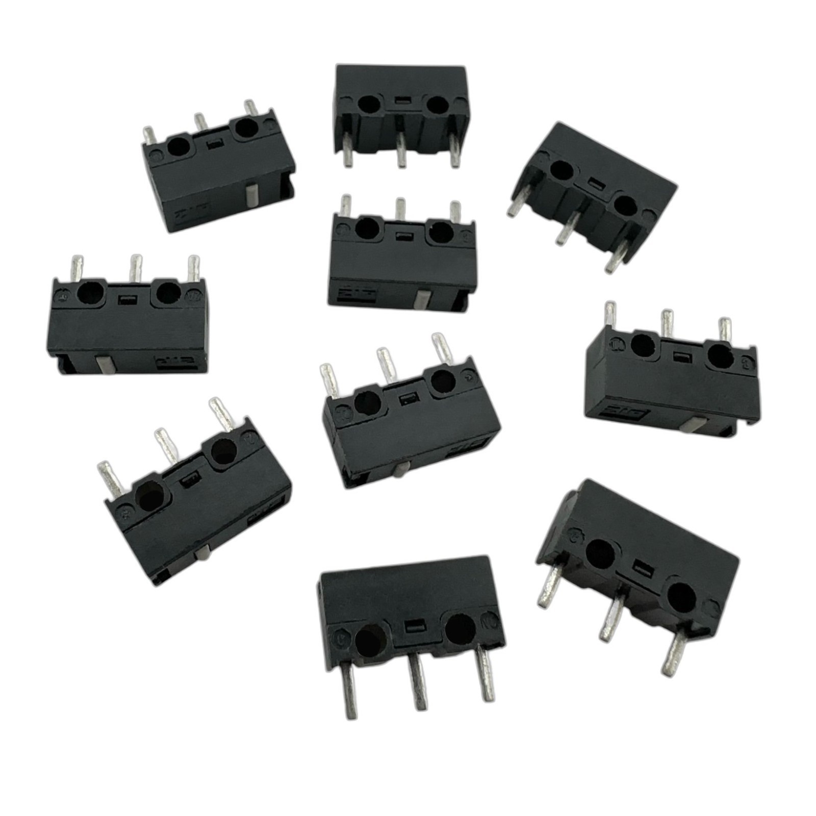 10x ZIPPY ZIP Gray Dot 3-Pin Mouse Micro Switch