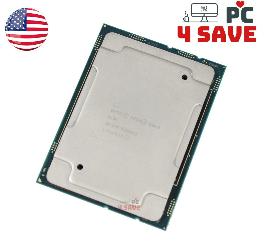 SR3AR Intel Xeon Gold 6134 3.20Ghz 8-Core 24.75MB LGA3647 Server CPU Processor