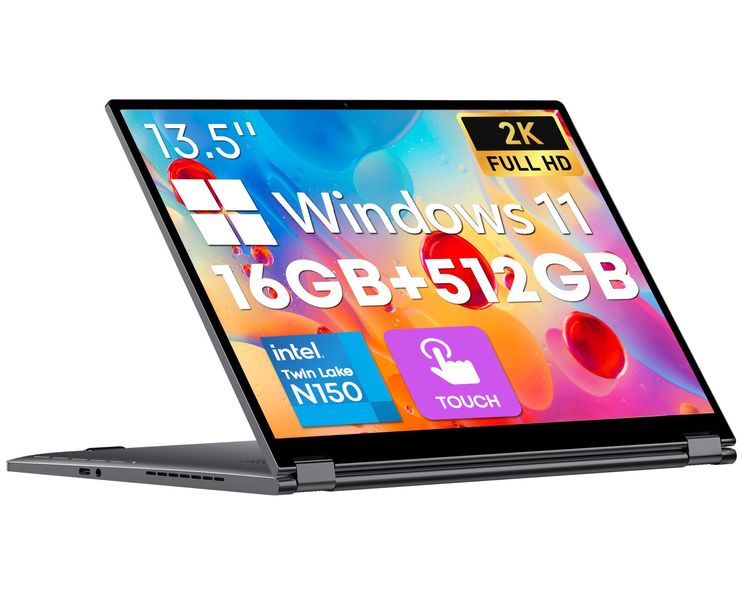 CHUWI Freebook 13.5” Intel N150 16GB/512GB Windows 11 Laptop PC 360° folding