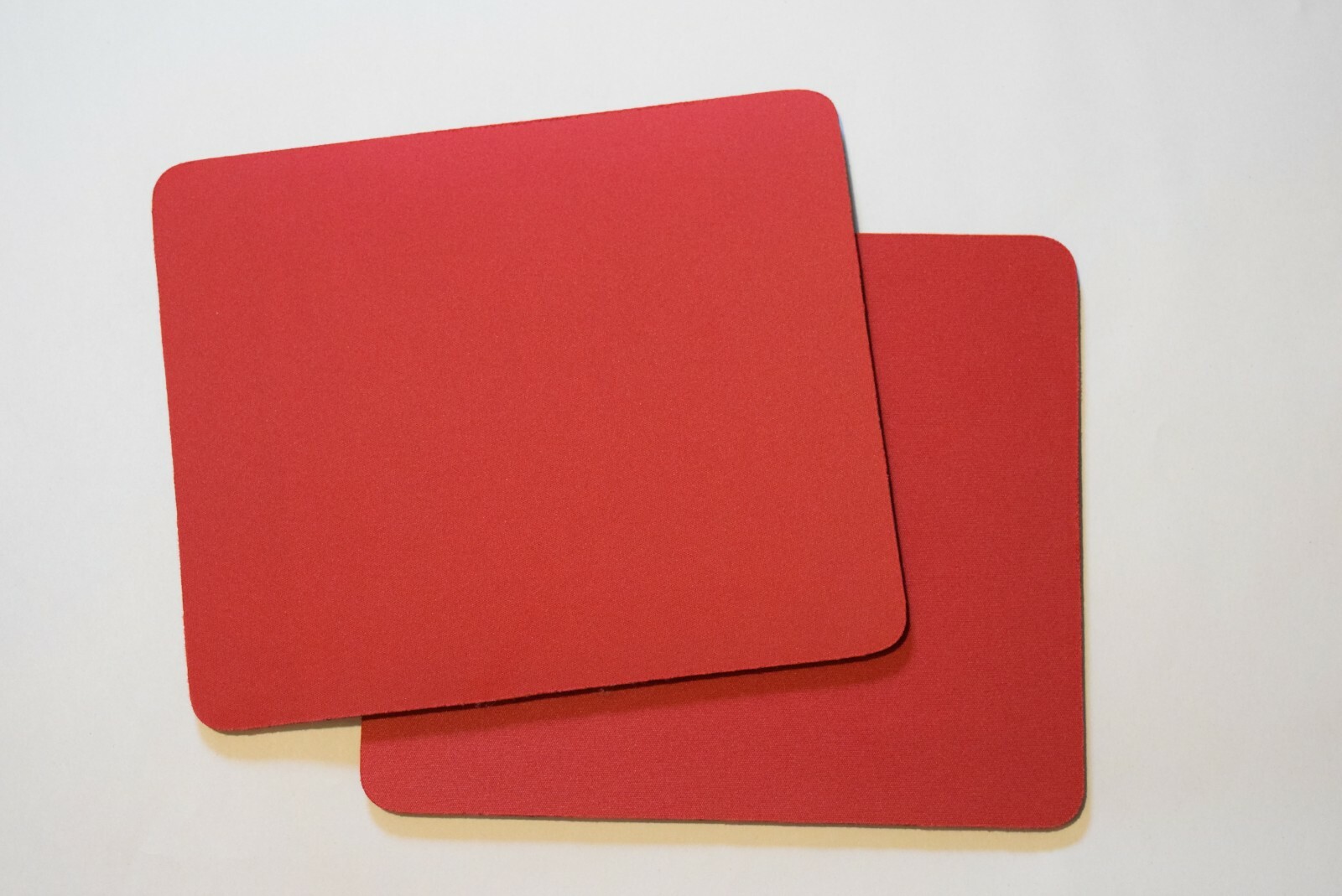 Non-Slip Solid Red Mousepads for Computer (Set of Two) New 9.25 in. x 7.75 in.