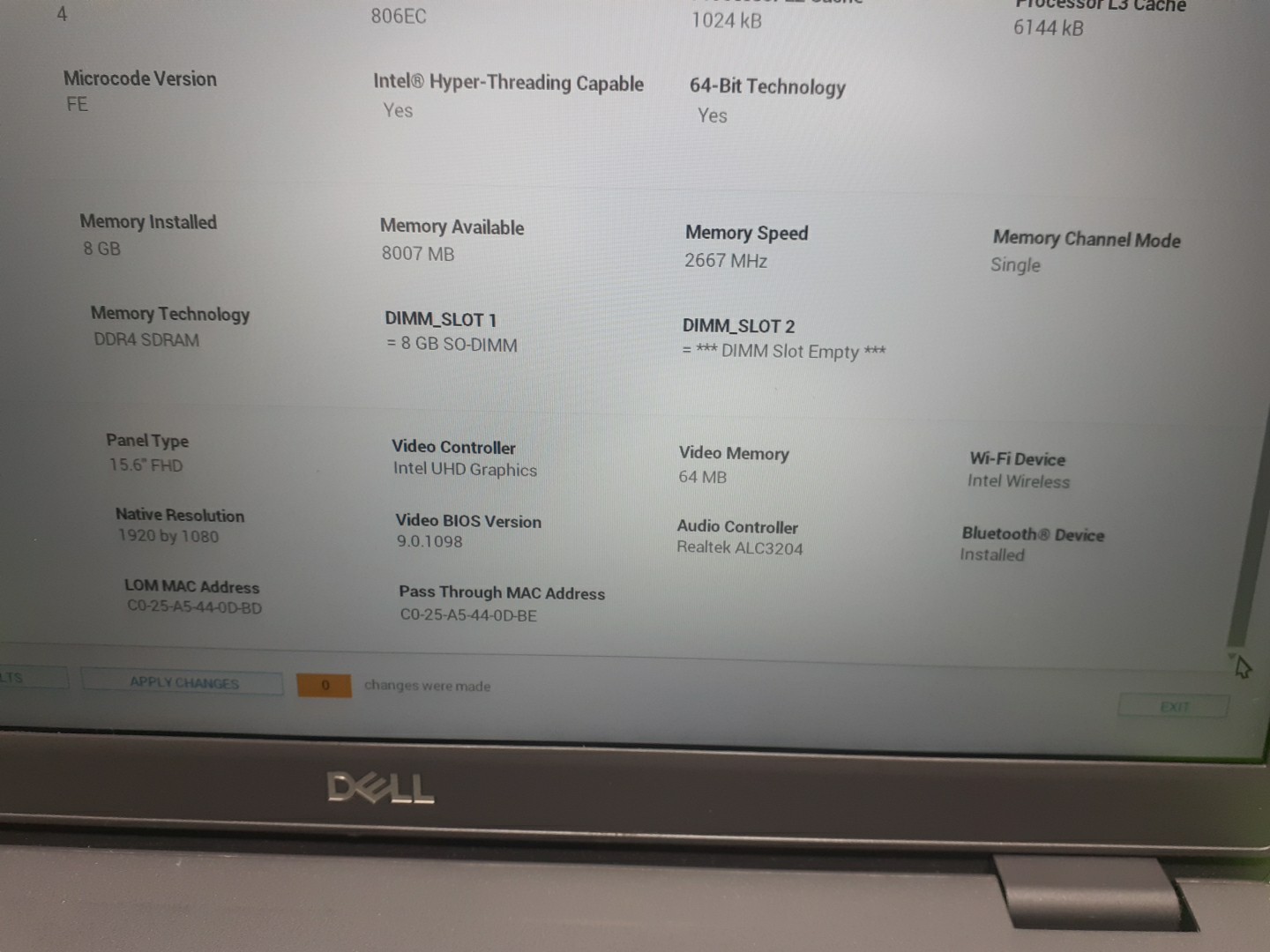 Dell Latitude 3510 15.6″ i5-10210U 1.60 GHz 8GB RAM No SSD/OS/AC – Missing B Key
