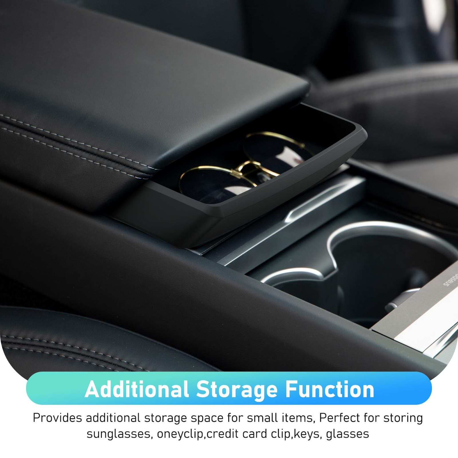 2025 Center Console Sunglasses Holder for Tesla Model Y & Model 3 Accessories