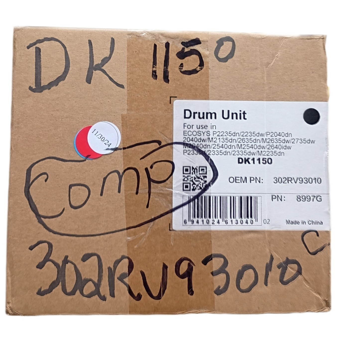 DK1150 Drum Unit SEALED DK-1150 302RV93010 ECOSYS M2040 M2540 M2635 M2640*READ*!