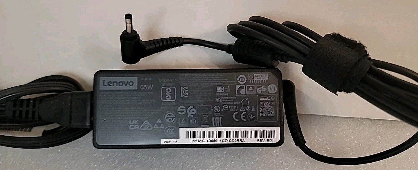 5A10J40449 ADLX65NLC3A OEM LENOVO AC ADAPTER 65W 20.0V 3 15IAU7 82RK (A)(FF15)