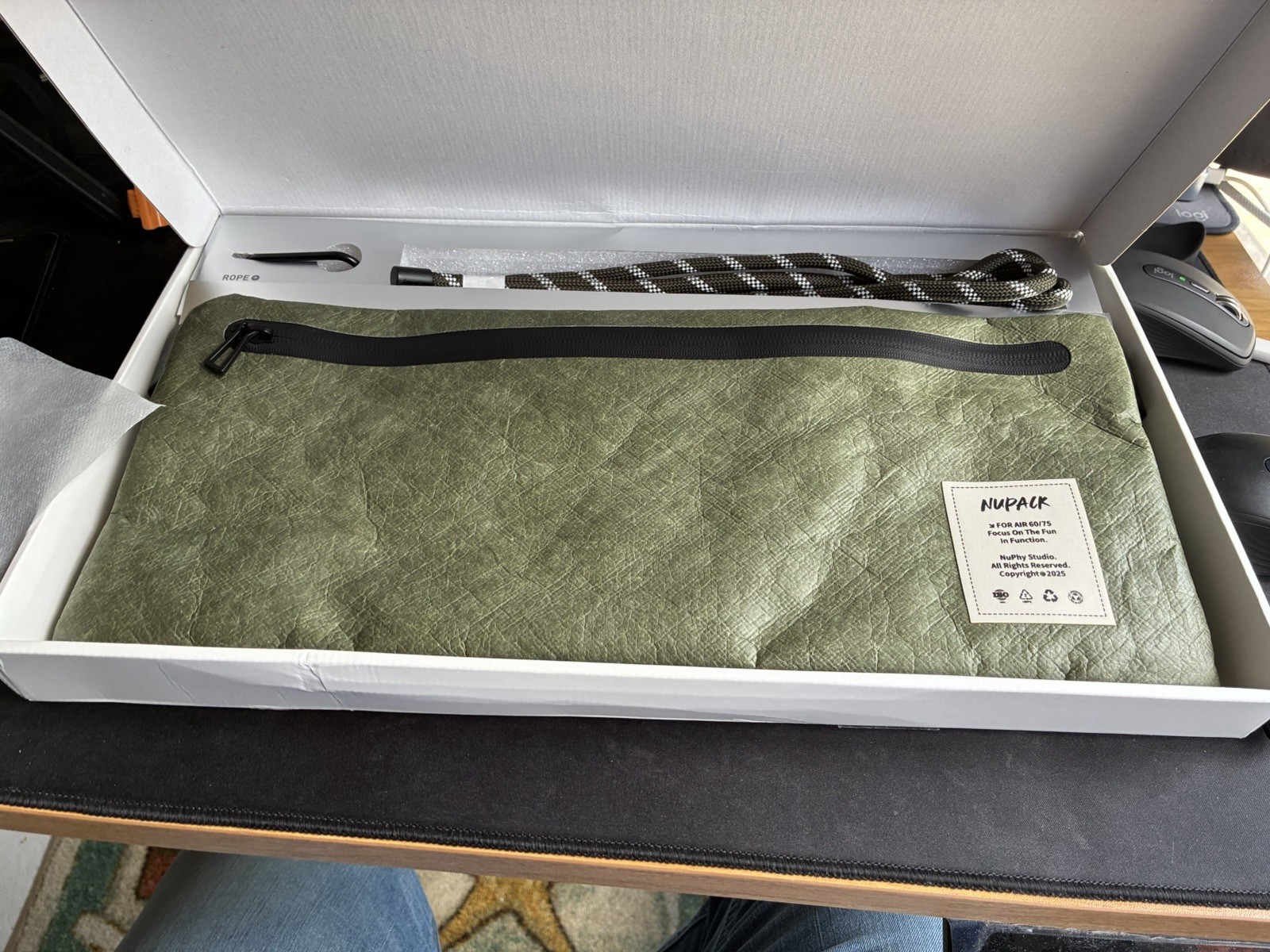 NuPhy NuPack Keyboard Carrying Case Air75v2 Color Camp Green