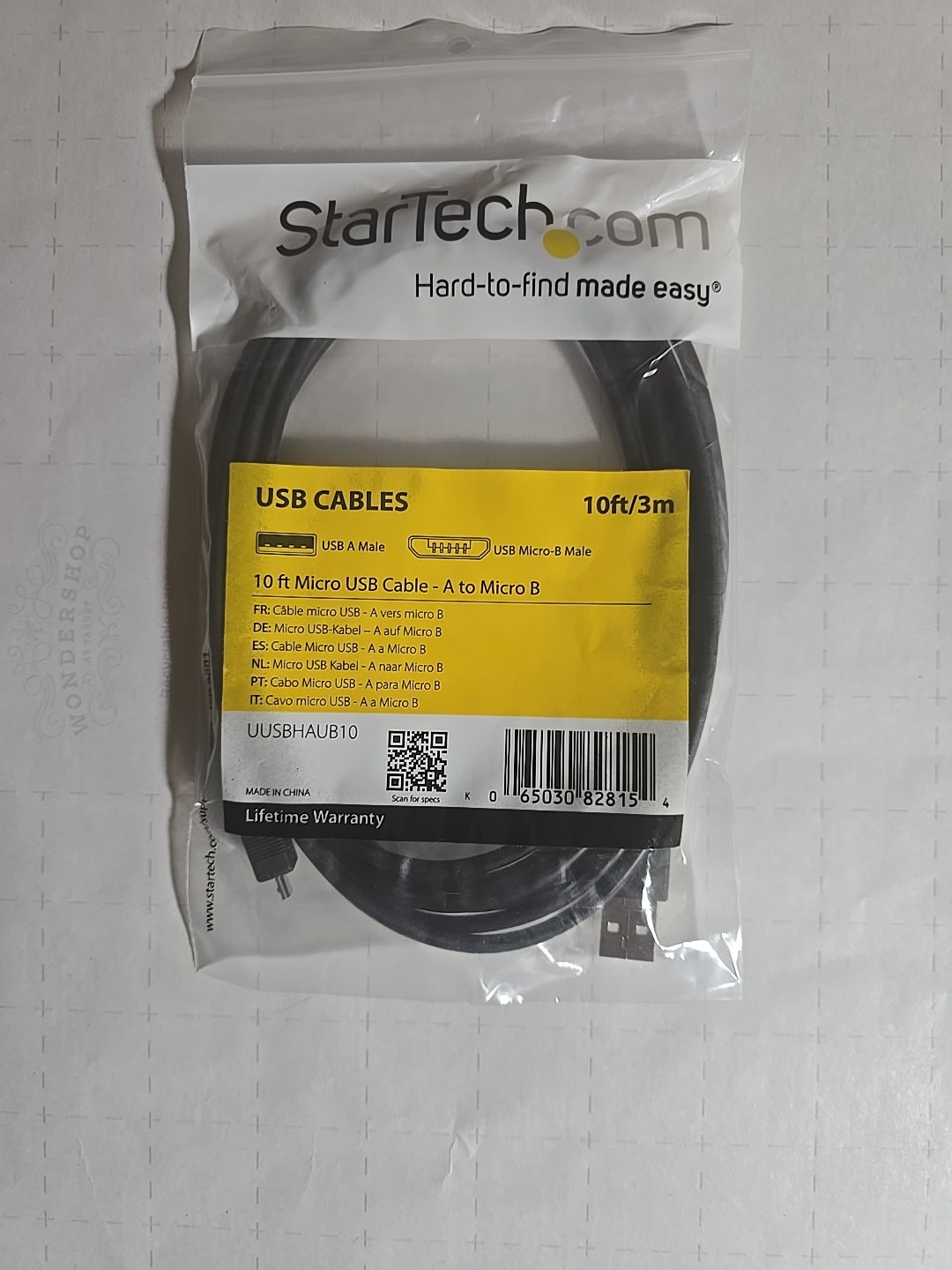 Startech.Com 10 Ft. (3 M) USB to Micro USB Cable – USB 2.0 a to Micro B – Black