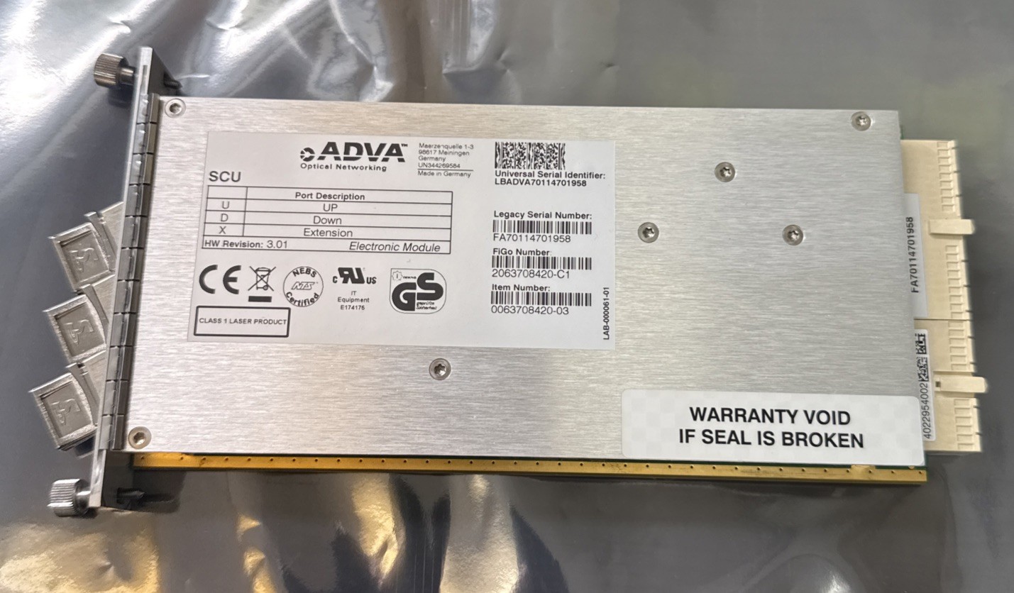 ADVA 0063708420-03 SCU Shelf Control Unit for FSP 3000R7