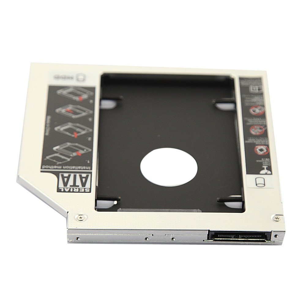9.5mm Universal SATA 2nd HDD SSD Hard Drive Caddy for CD/DVD-ROM Optical Bay