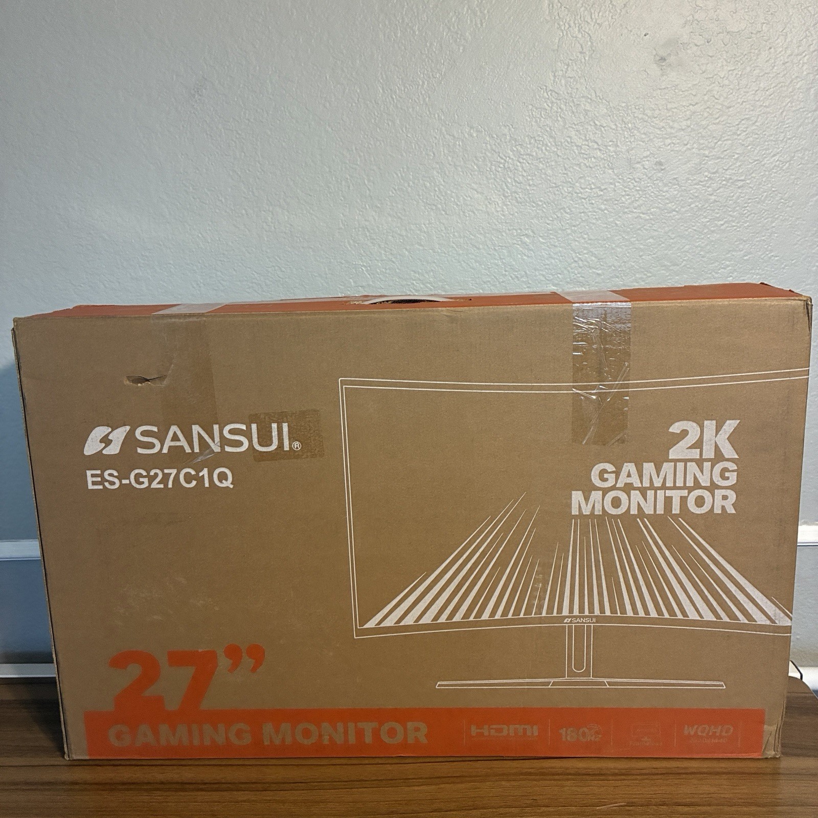 27 Inch WQHD 2560X1440 Curved Gaming Monitor, 180Hz MPRT 1ms Sansui
