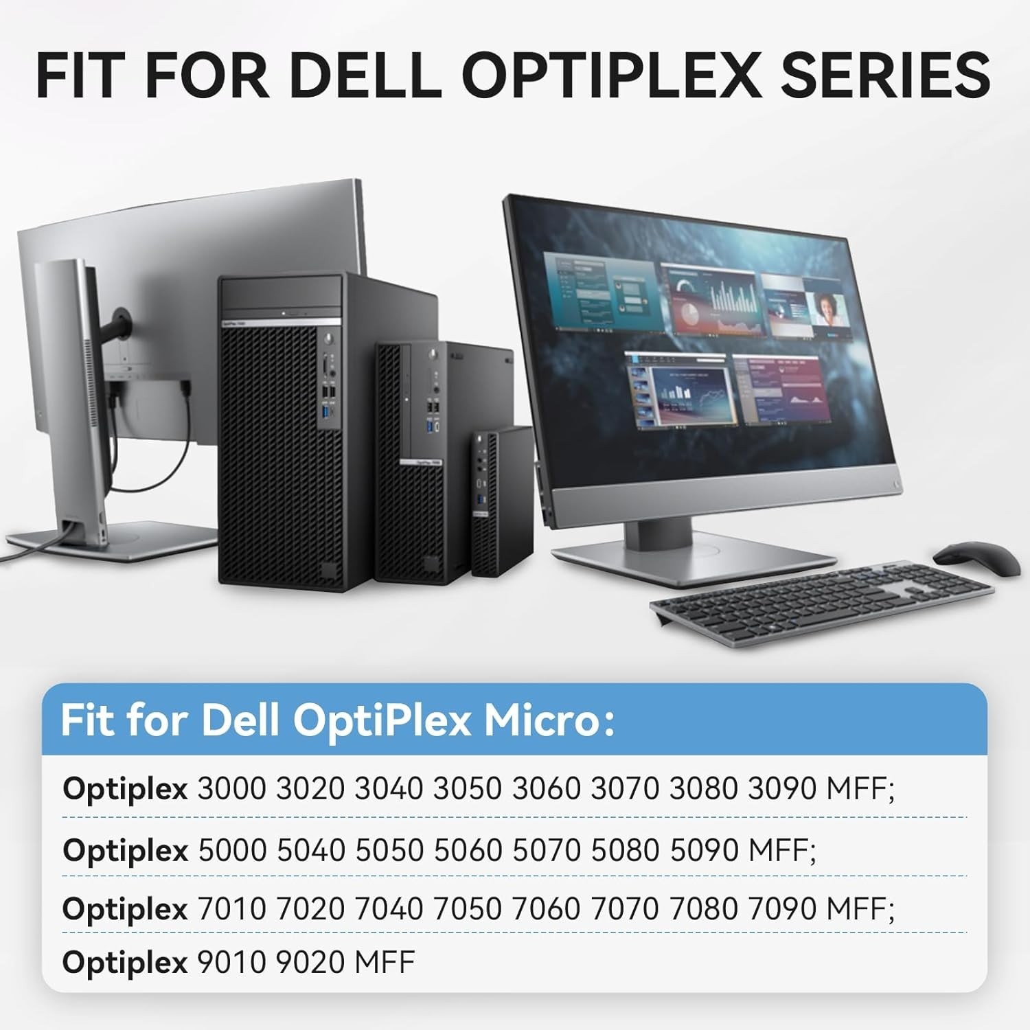 90W AC Adapter for Dell Optiplex Micro 9020 7050 7010 7040 3050 7060 5050 5060