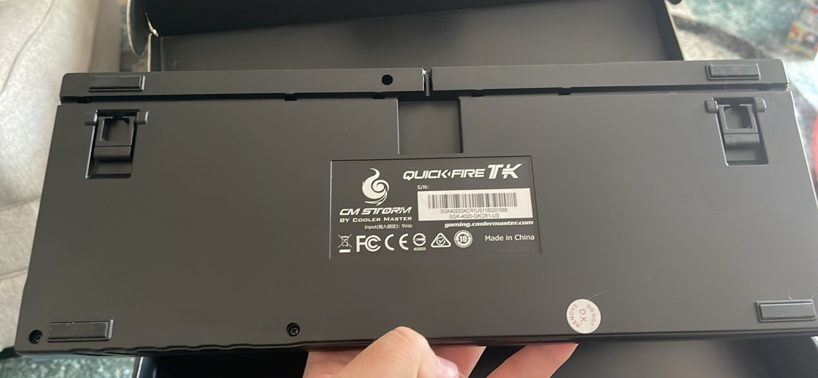 Cooler Master QuickFire TK Mechanical Backlit USB Wired Keyboard Black EN QWERTY
