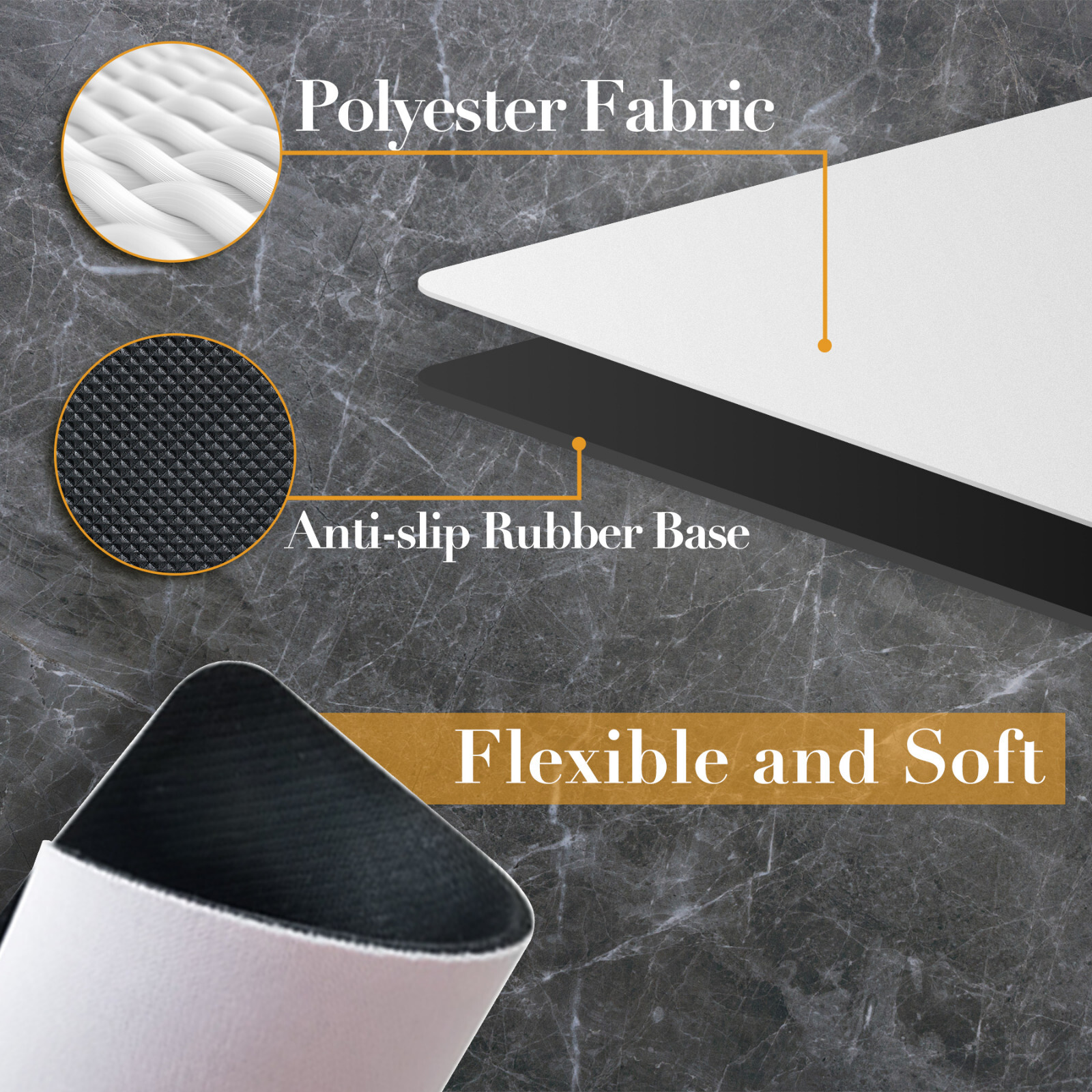 A-SUB Sublimation Mouse Pads 60 Pcs 240x200x2mm Blank White Gaming Mouse Pads