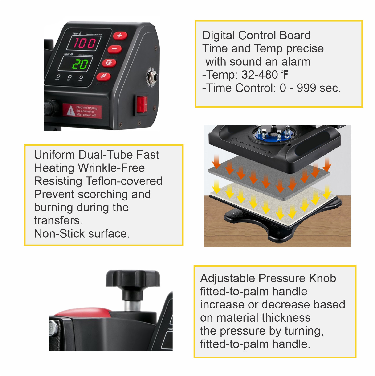Epson Printer with Sublimation ink Plus 5 in 1 Heat Press Complete Bundle,,