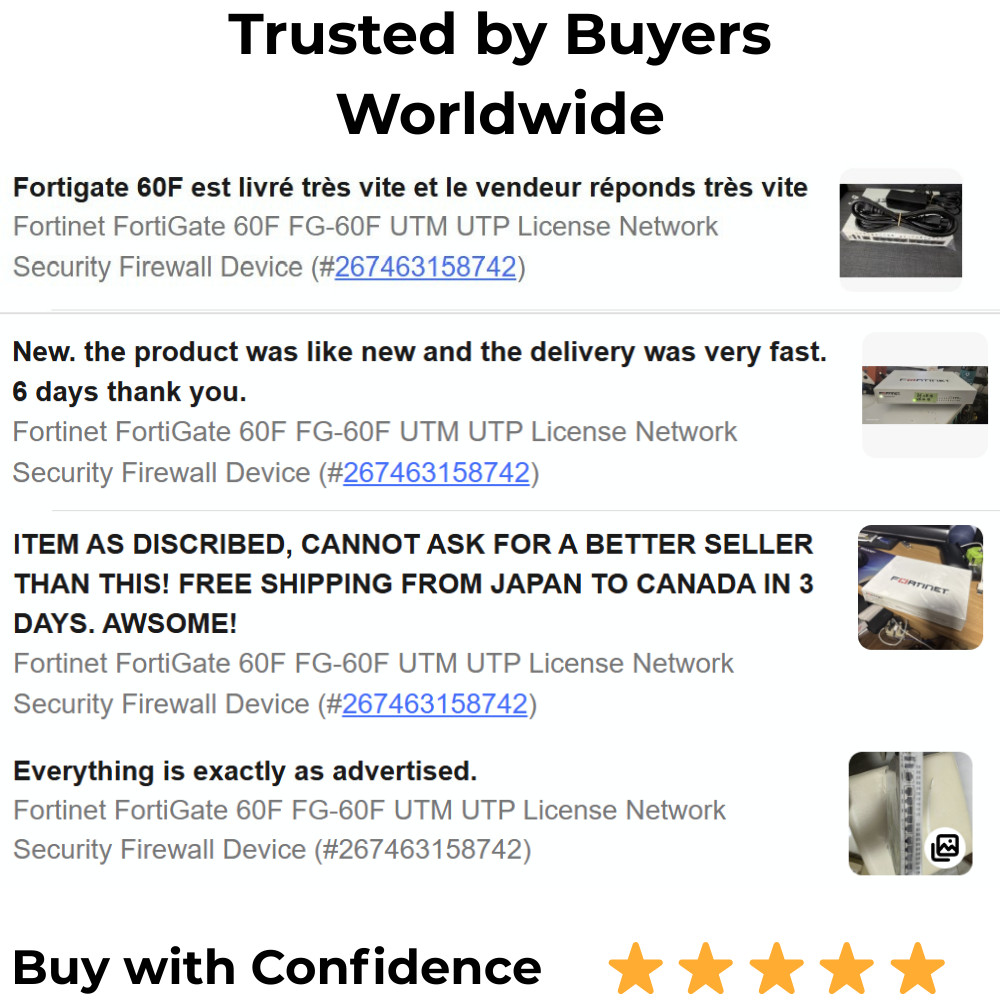 Fortinet FortiGate 60F FG-60F UTM UTP License Network Security Firewall Device