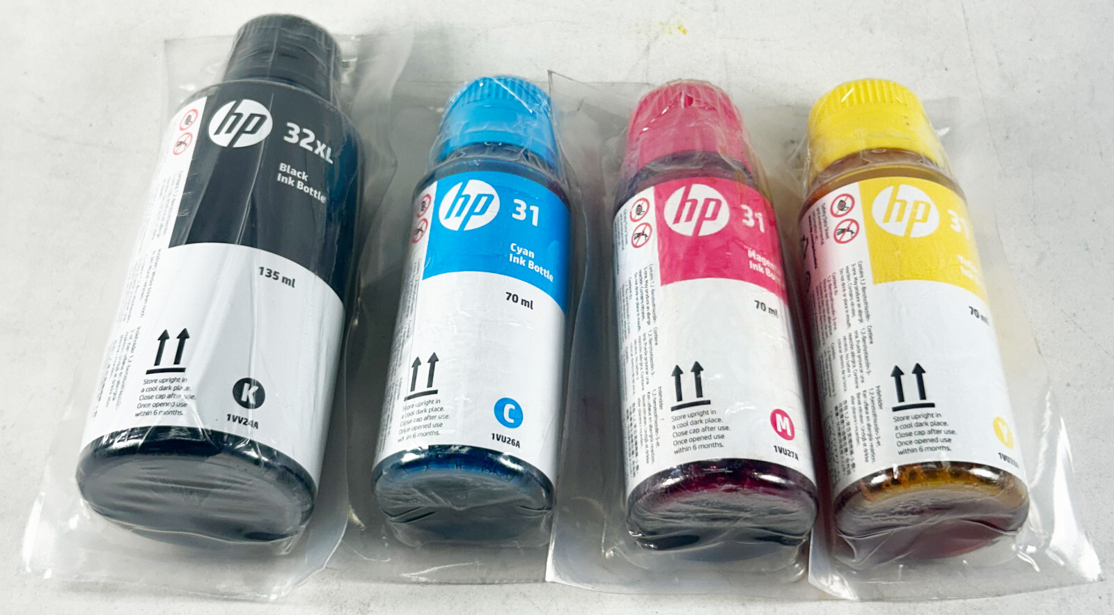 Genuine HP 32XL Black + HP 31 Color Ink Bottle for Smart Tank Plus 551 651