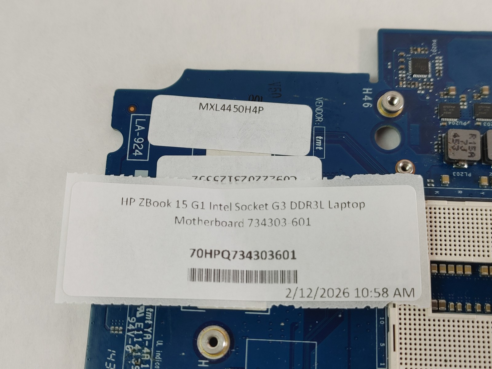 HP ZBook 15 G1 Intel Socket G3 DDR3L Laptop Motherboard 734303-601