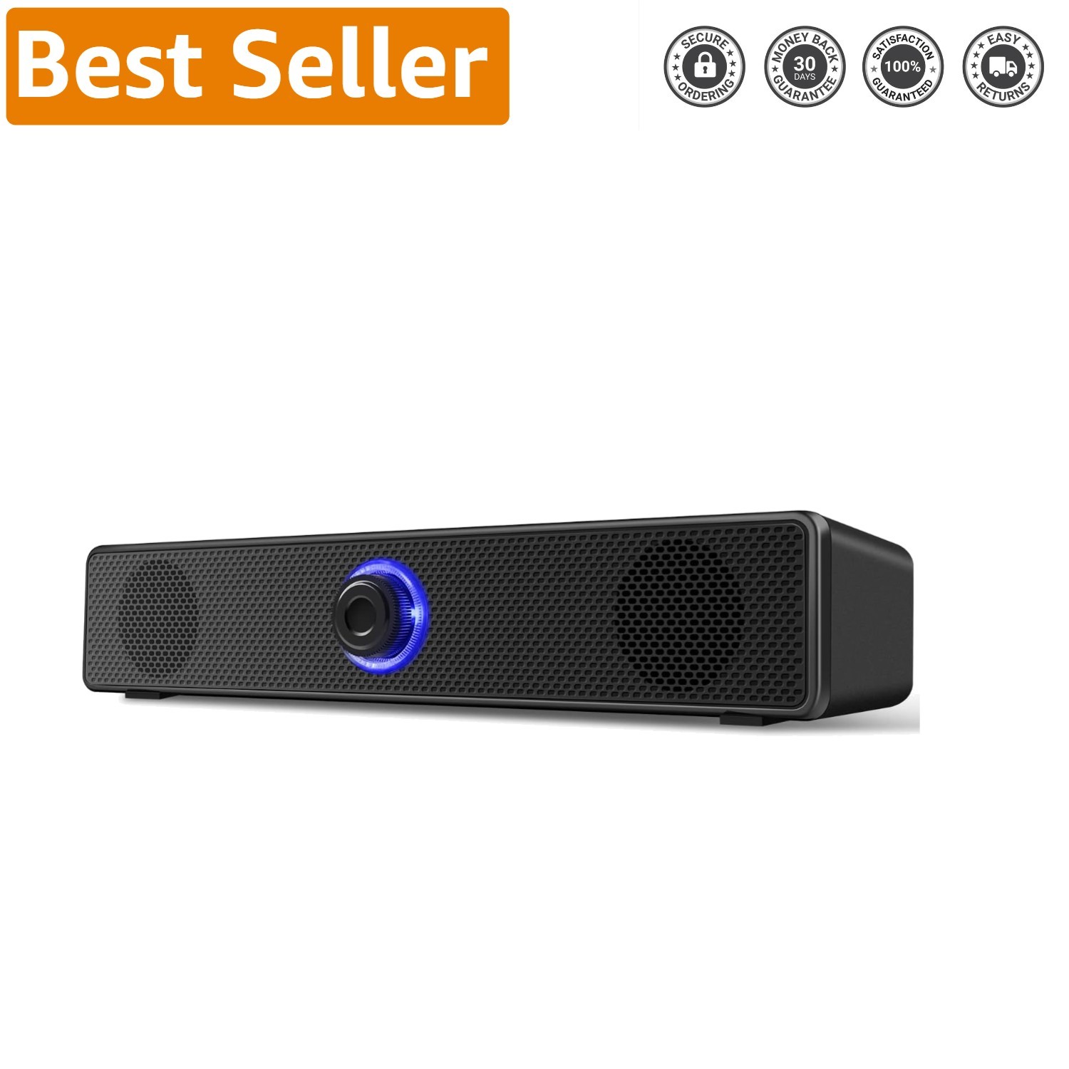 Plug-and-Play USB PC Speakers with Enhanced Sound for Gaming & Multimedia