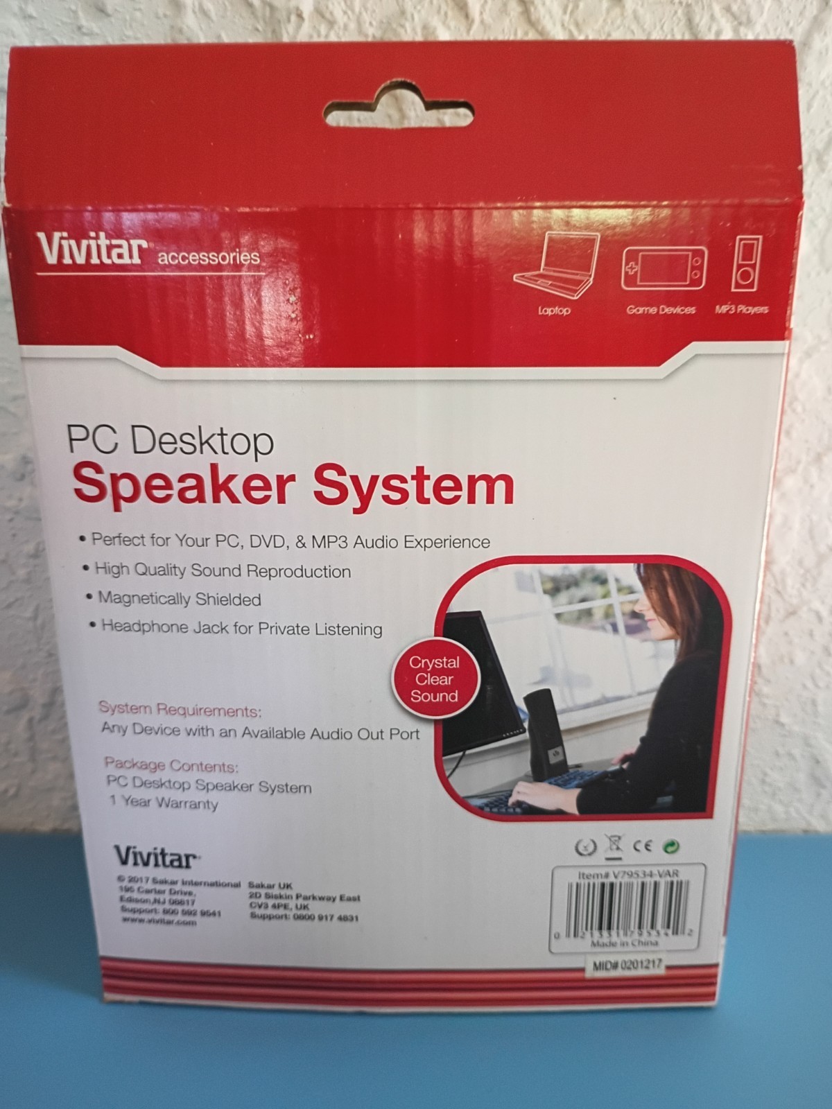 Vivitar PC Desktop 2.0 Speaker System with Headphone Jack for Private Listening