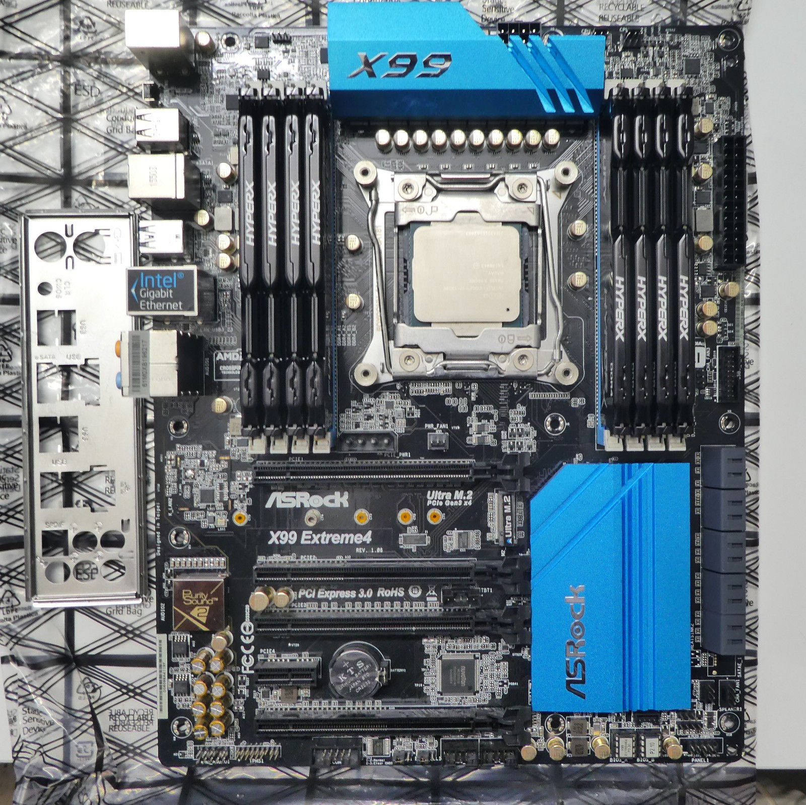 ASROCK X99 EXTREME 4 Motherboard + E5-2698V3 XEON CPU + 8x8GB KINGSTON DDR4 RAM