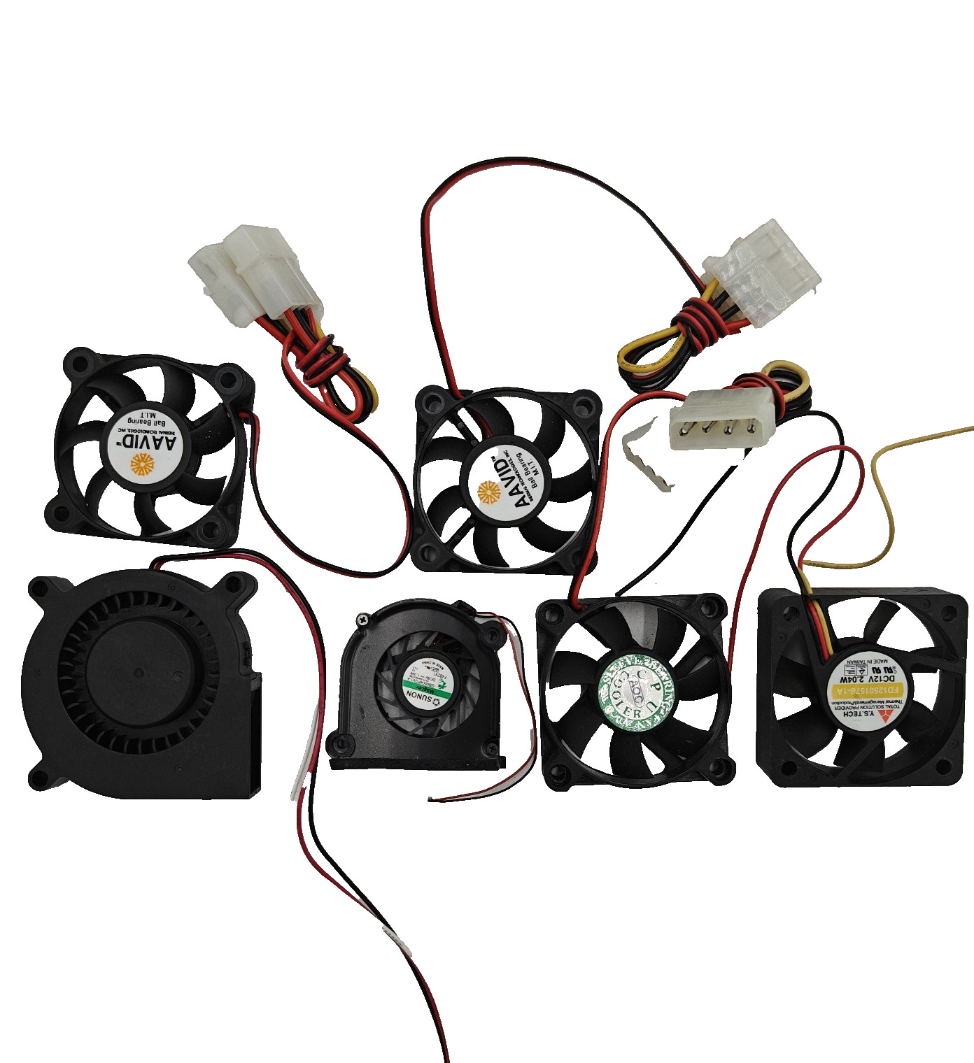 Lot 6 Cooling Fans Sunon AAVID Evercool YS Tech Dynaeon Assorted OEM