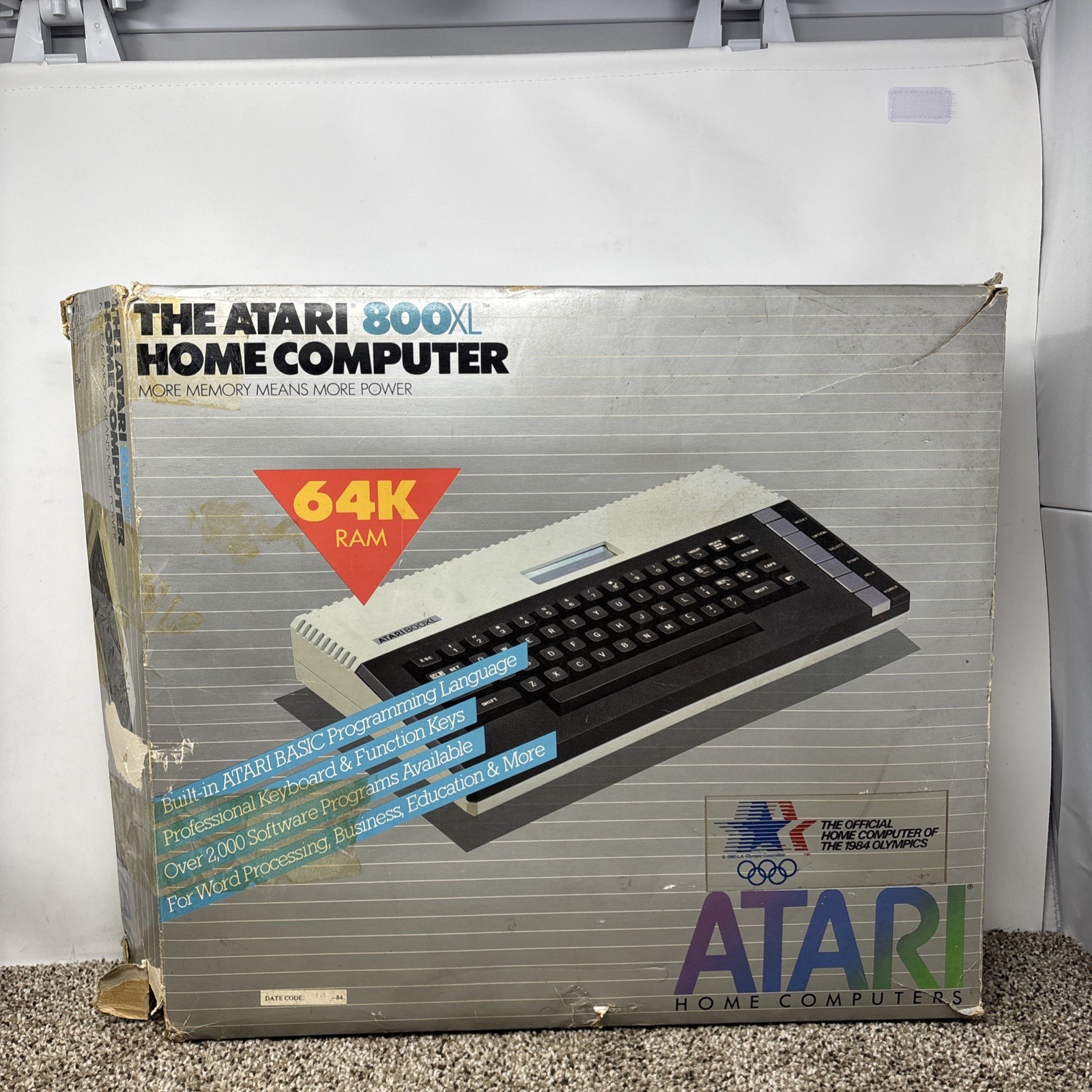 Vintage ATARI 800 XL 8-Bit Computer w/ Power Supply In Box Tested & Works