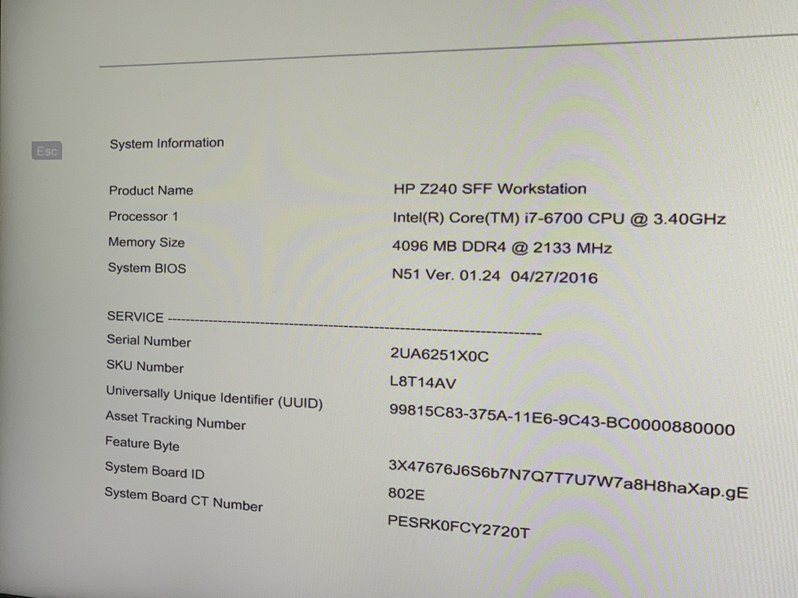 HP Z240 SFF Workstation Core i7-6700 3.4GHz 4GB RAM NO HDD NO OS Fair