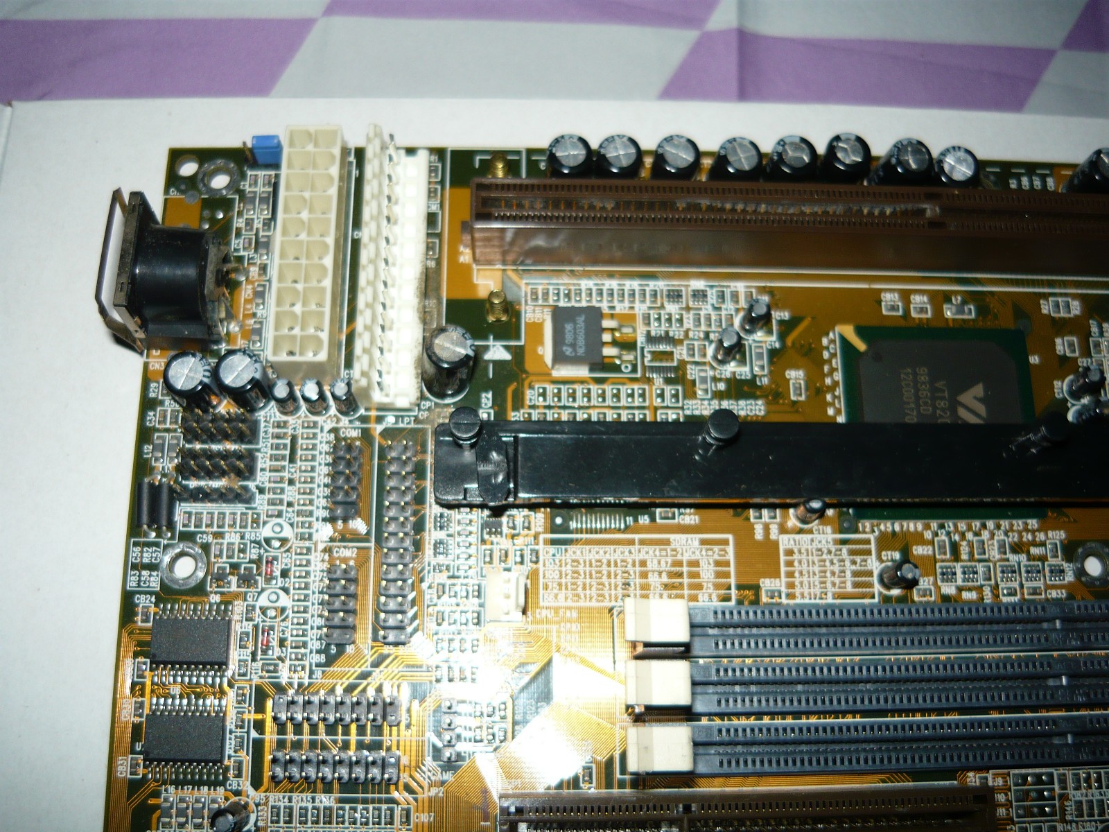 Vintage FIC KA-6100 Slot 1 AT Pentium II Motherboard Used Tested