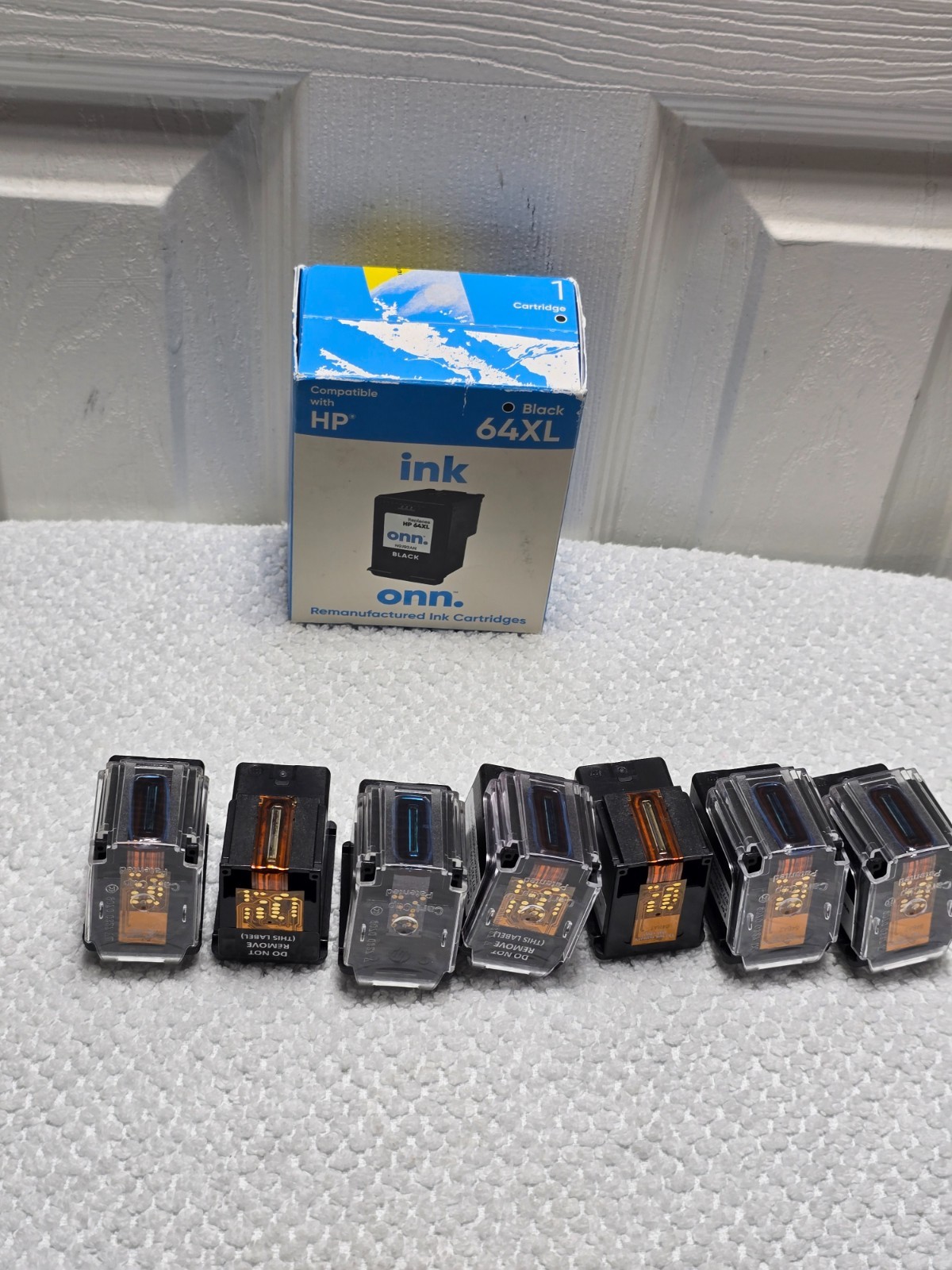 Onn N9J90AN Black Ink Catridge HP 64 64XL 681131309301 Lot of 4 Opened