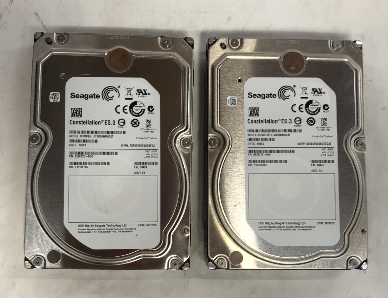 [Lot of 2] Seagate Constellation ES3 | 2TB @7.2K | 128MB 3.5″ SATA |ST2000NM0033