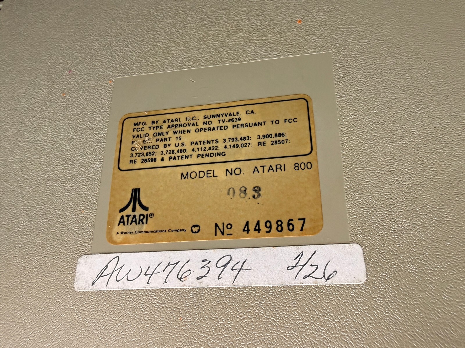 Atari 800 48K RAM Vintage 8-Bit Home Computer w/ Original Box Power Adapter