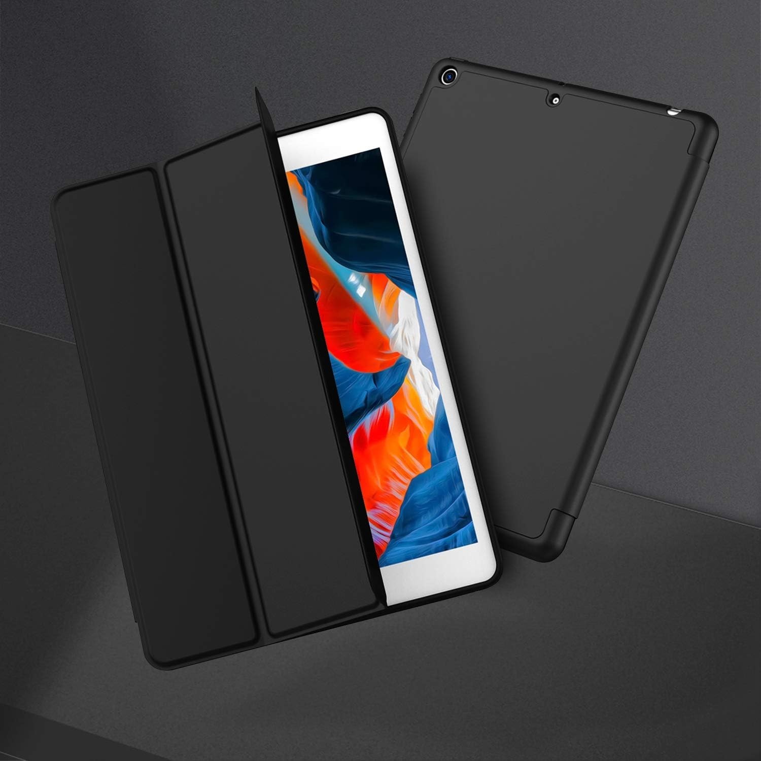 iPad 9th 8th 7th Generation 10.2″ Smart Cover Case for Apple Tablet w/ Soft Skin