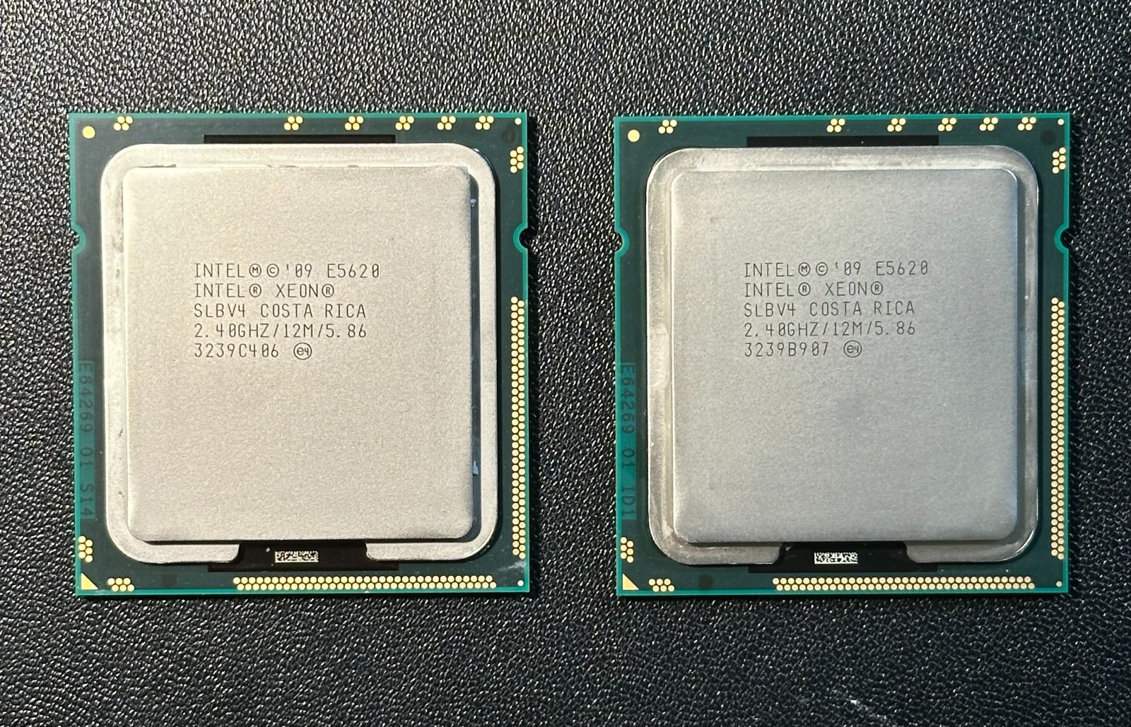 Intel Xeon E5620 SLBV4 Lot of 2 Quad Core 2.4GHz 12M LGA1366 Server CPU Untested