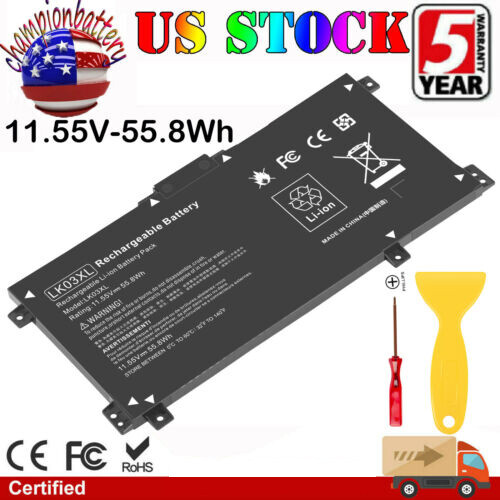 LK03XL Battery for HP Envy X360 15-BP 15-BQ 15-CN 916368-541 HSTNN-UB7I 55.8Wh