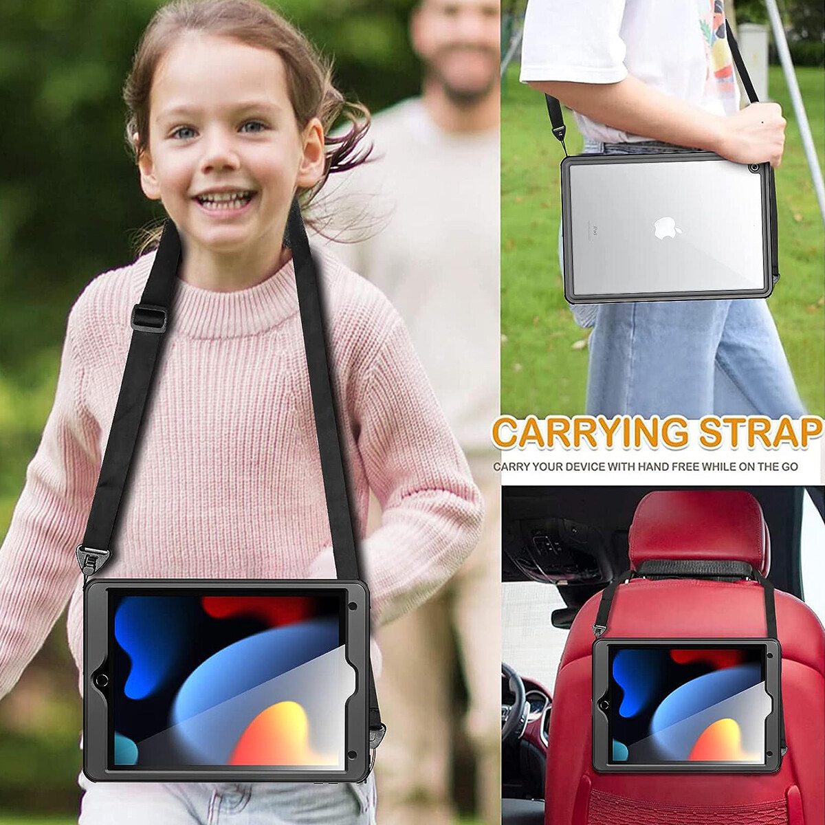 For iPad 9th/8th/7th Generation 10.2 Case Waterproof Shockproof Underwater Cover