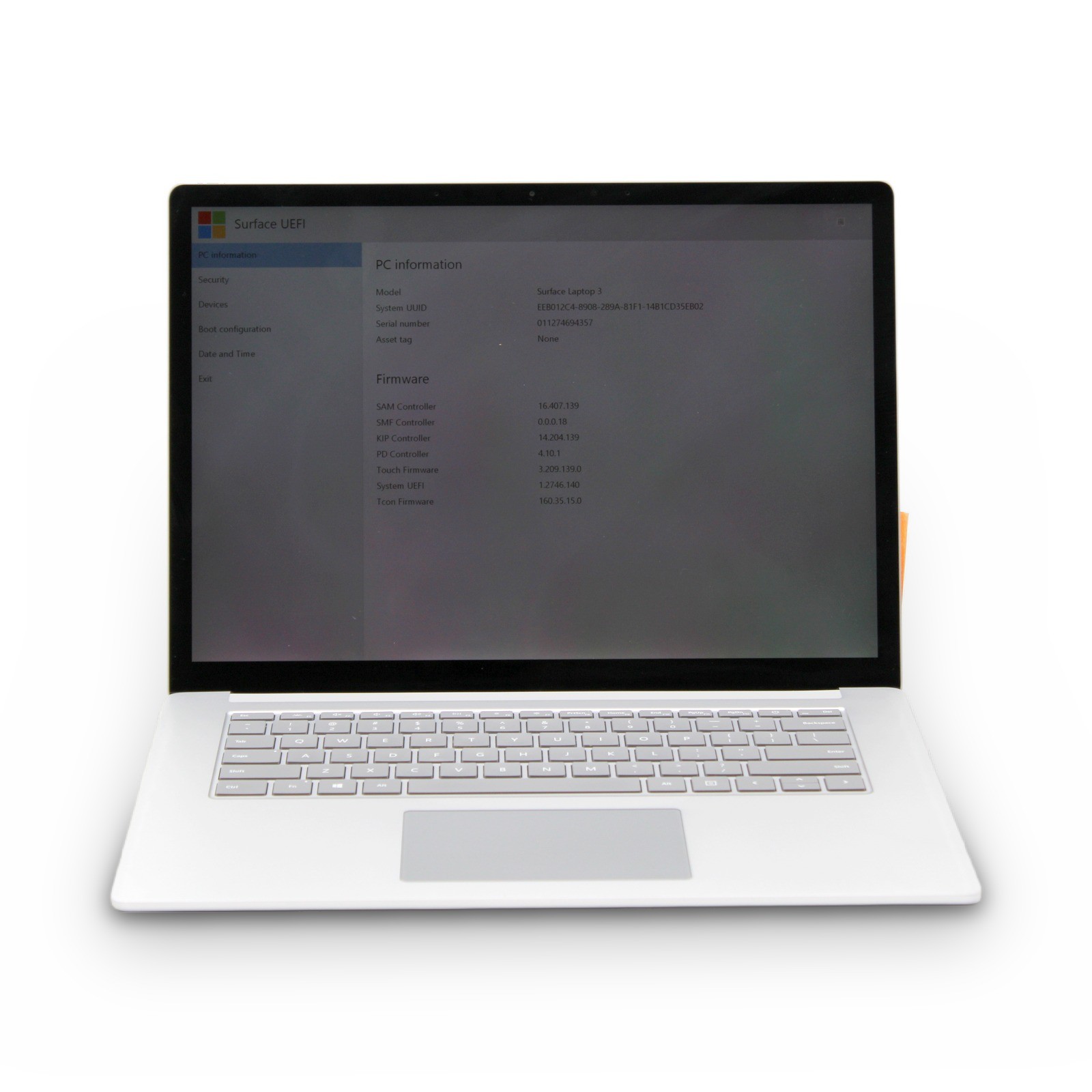Microsoft Surface Laptop 3 1873 15in Ryzen 5 8GB 512GB SSD No OS, Power Cord