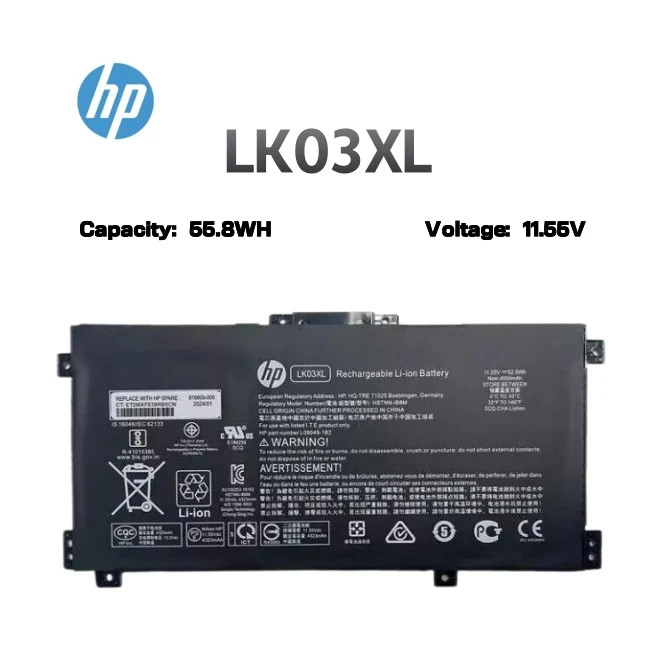 NEW OEM 55.8Wh LK03XL Battery for HP Envy x360 15-bp 15m-bp 17-ae 17m-ae 17t-ae