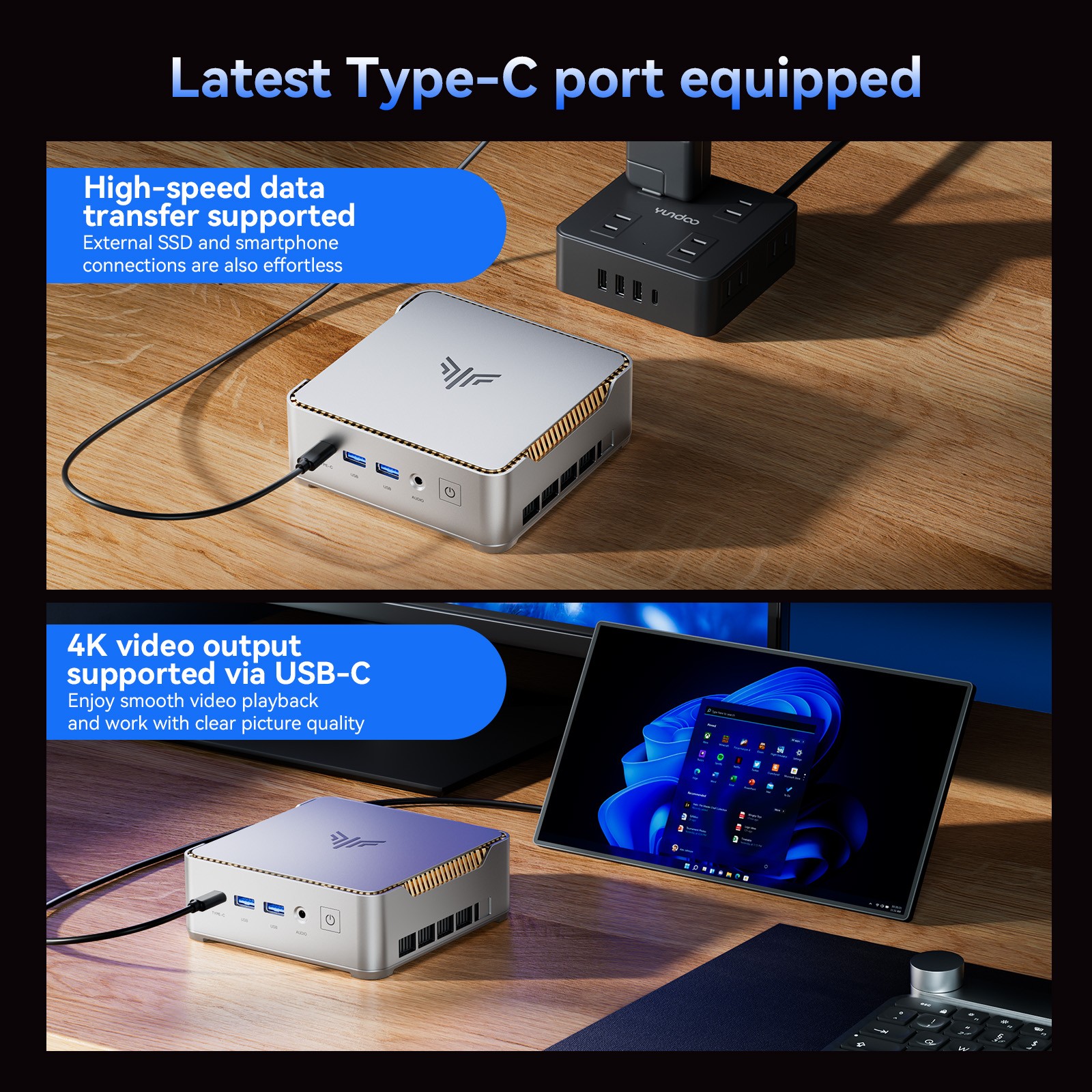 ACEMAGIC 4K Mini PC P2/K1 AMD Ryzen Embedded R2544 8GB 16GB RAM 256GB 512GB SSD
