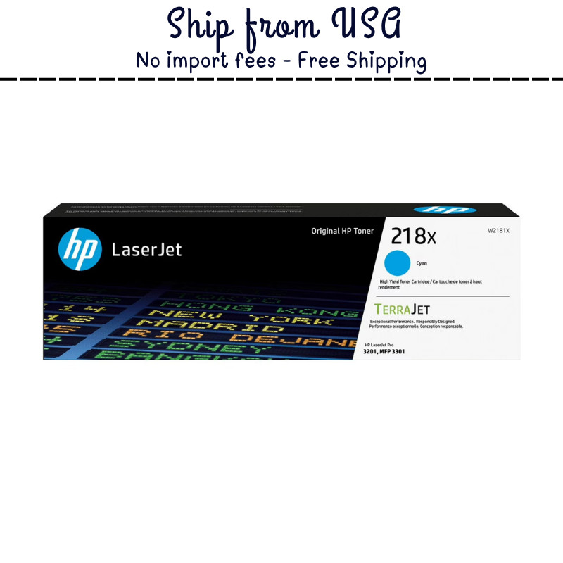 HP 218X High Yield Cyan Original LaserJet Toner Cartridge, ~2,500 pages