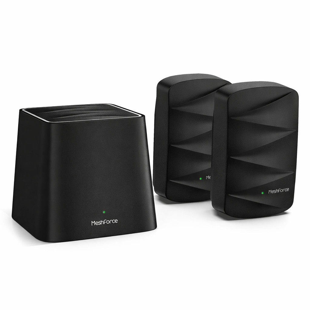 MeshForce M3 Whole Home Mesh WiFi System + 2 M3 Dot Extenders – Dual Band AC1200