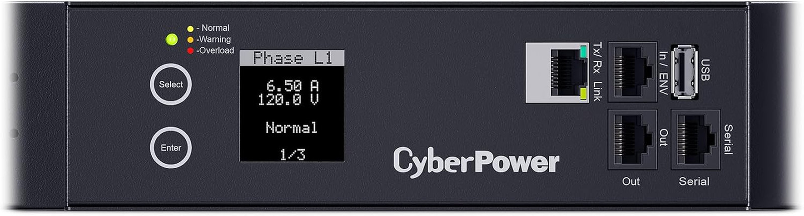 Cyberpower 1U Rackmount Switched PDU, 8 Outlets, 15A, 100-120V