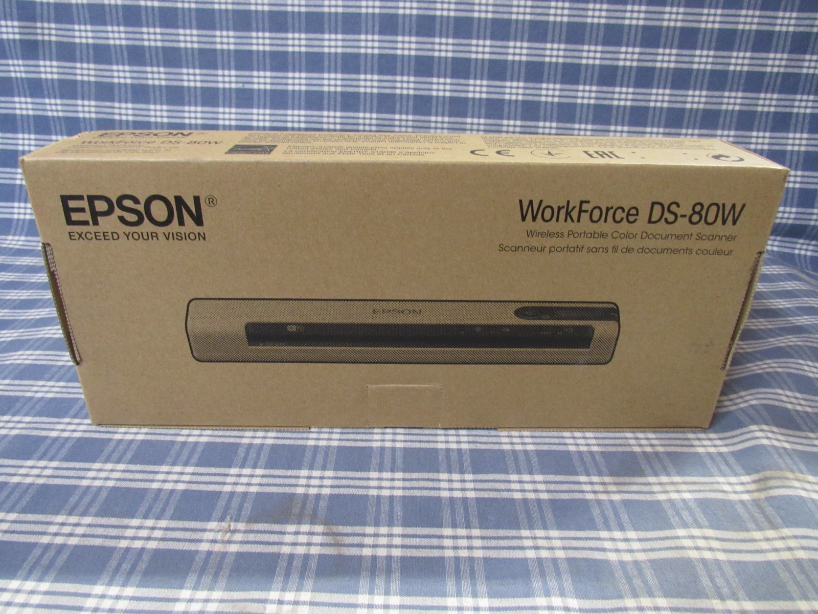 Epson Workforce DS-80W Wireless Portable Color Document Scanner (New) FREE SHIP.