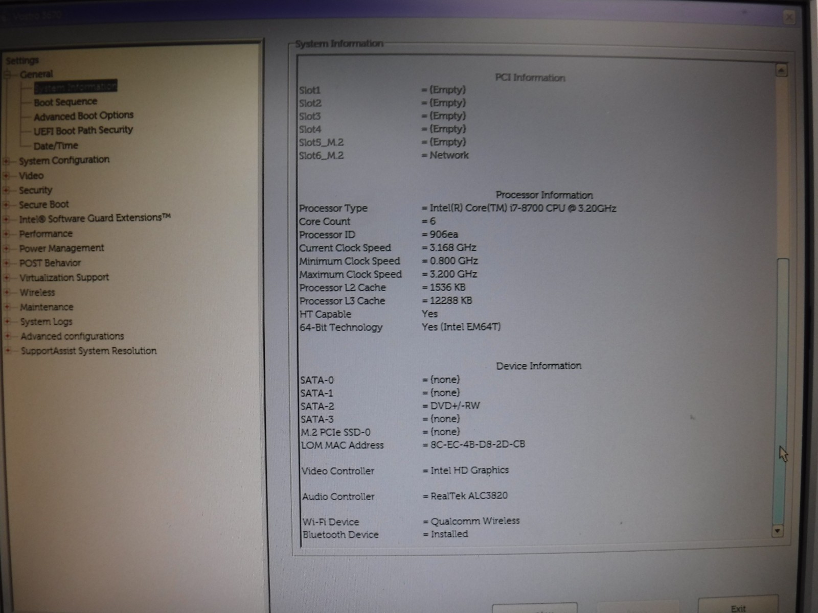 Dell Vostro 3670 Tower PC | Intel i7‑8700 3.2GHz | 8GB RAM | No HDD/OS | 1FG7PY2