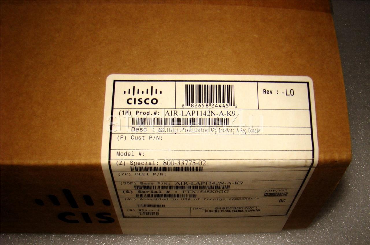 Cisco AIR-LAP1142N-A-K9 802.11a/g/n Aironet Dual-Band Access Point New Other
